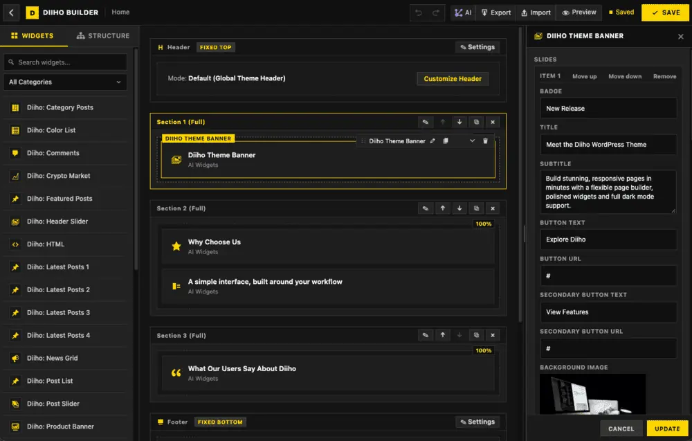 Diiho Theme – The WordPress Theme for Blogging, Selling, and Building Your Way